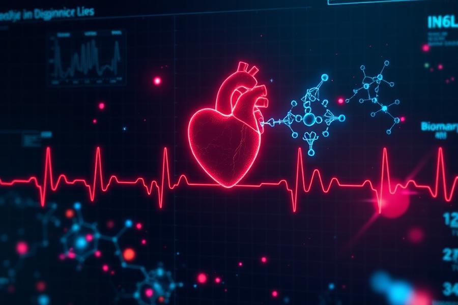 Advanced cardiac diagnostic visualization with ECG and biomarker data